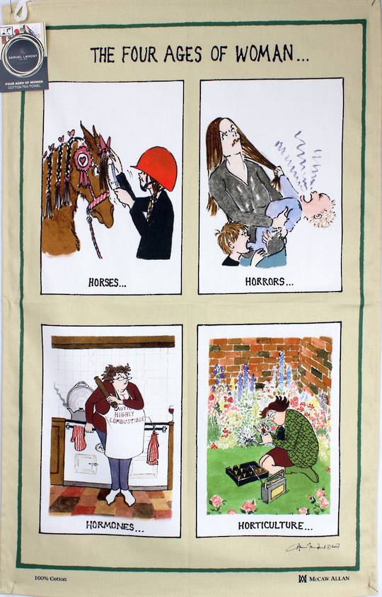 Samuel Lamont 'The Four Ages of Woman' tea towel Code : TT-637. Delivery March 2022